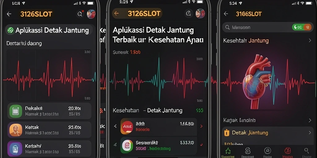 Tampilan antarmuka utama aplikasi Detak Jantung 3126SLOT.