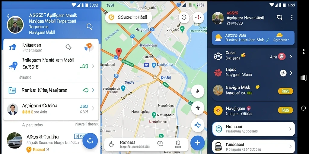 Antarmuka ASG55 menampilkan peta navigasi yang jelas dan informatif.