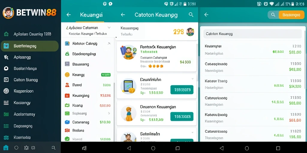 Antarmuka mudah digunakan untuk pengelolaan Catatan Keuangan.