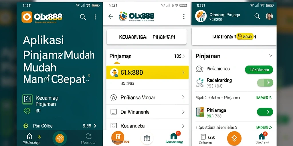 Tampilan antarmuka pengguna OLX888 yang intuitif dan mudah diakses.